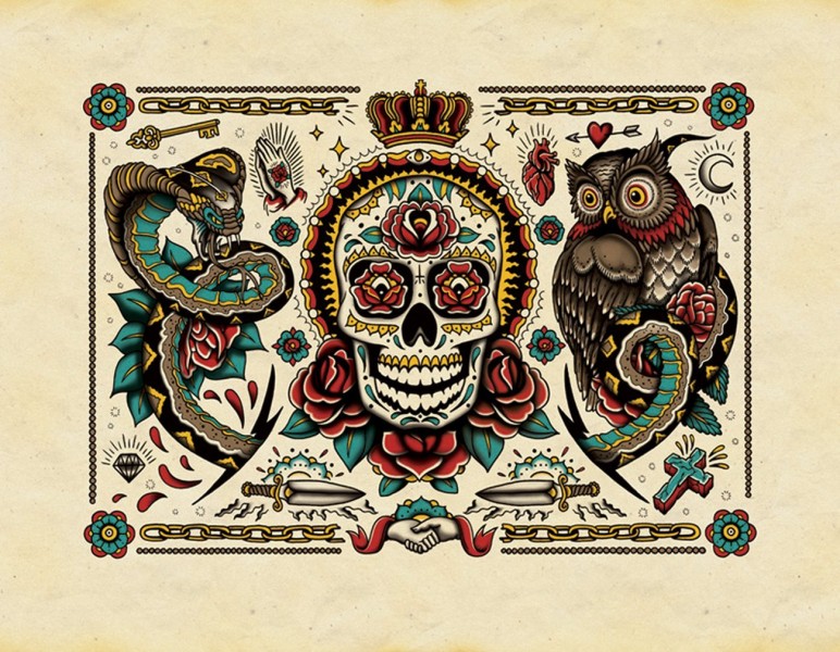 the tattoo coloring book