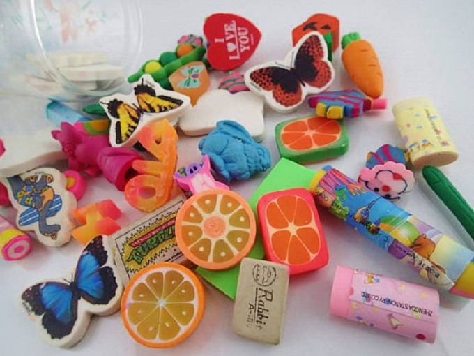 Collection of Vintage Erasers