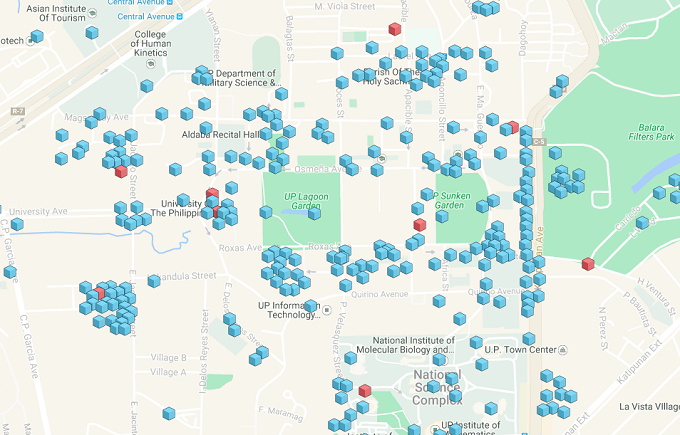 Pokestops in University of the Philippines