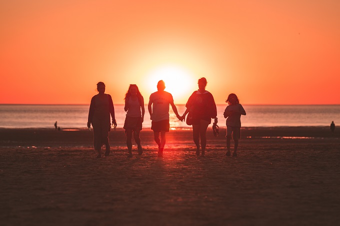 friends on the beach