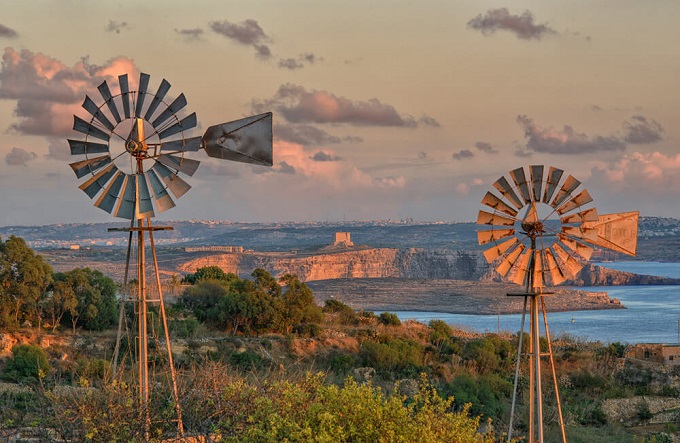 Gozo with Malta in the background